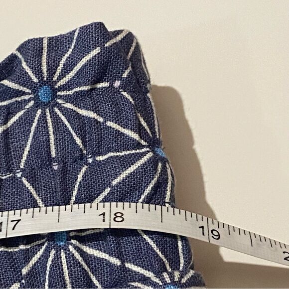 A New Day High Waisted Pull On Linen Blend Blue Starburst Shorts Women's XXL - Picture 7 of 10